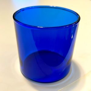 Vintage cobalt blue glass votive candle holder